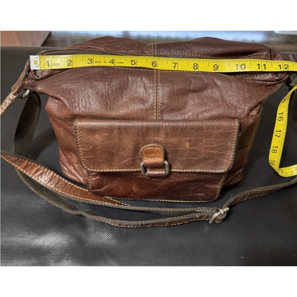 Jack Georges Brown Leather Crossbody Bag - Picture 5 of 9